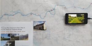 An image of Veronique's art on the wall.