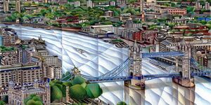 Painting of London Bridge.