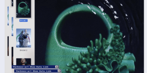 Image of a green handbag.