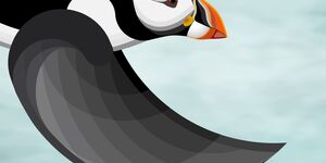 Artwork of a penguin.