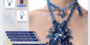 Image of a blue necklace.