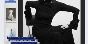 Image of a woman wearing black with sunglasses.