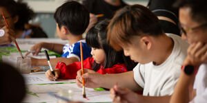 Image of kids painting.