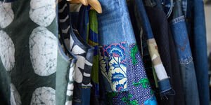 Image of a row of denim.
