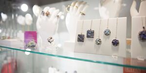 Image of a set of rings and necklaces.