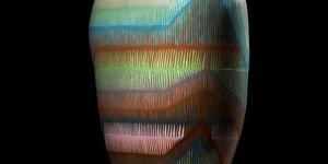 Image of a colourful ceramic vase.