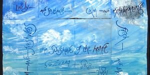 Image of a painting of blue clouds.