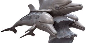 An image of a dolphin sculpture.