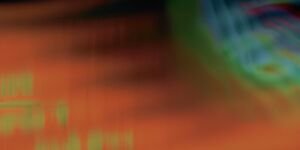 Green and orange colour ripples.