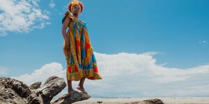 Image of a woman on a beach.