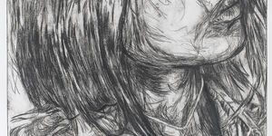 Portrait sketch of a woman.