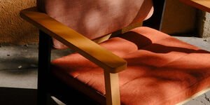 Close up of a chair.