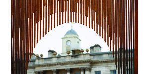 Close up of the installation.