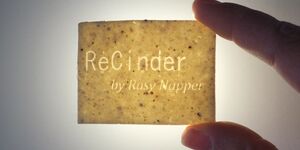 Close up of the ReCinder logo.