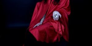 Red Shawl by Mina Boromand