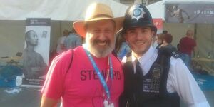 Keith as Pride volunteer with Police Constable