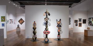 Image of a sculpture in a gallery.