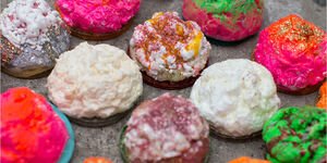 Image of colourful cupcakes.