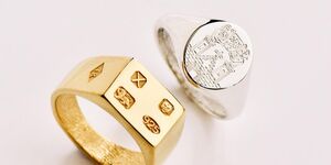 An image of a gold and silver ring.