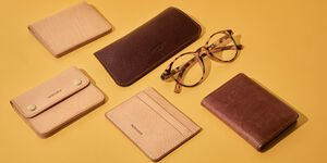 A selection of leather accessories.
