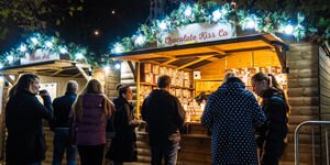 Image of people gathering at the Winter Market.