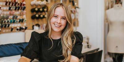 An image of Grace in her studio.