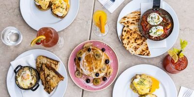 A picture of the bottomless brunch menu at Marsha.