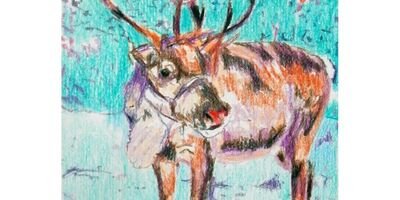 Pencil drawing of Rudolph.