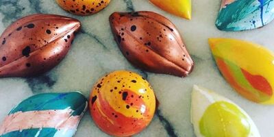 Image of a set of colourful chocolates.