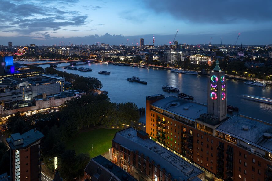 Oxo Tower Rainbow Illuminated