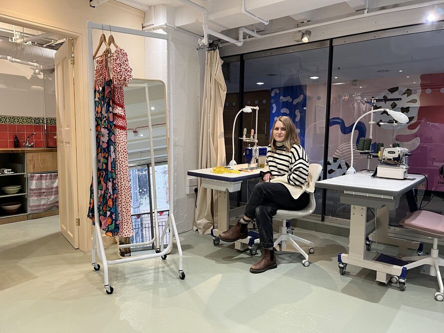 Image of Emily in her studio.