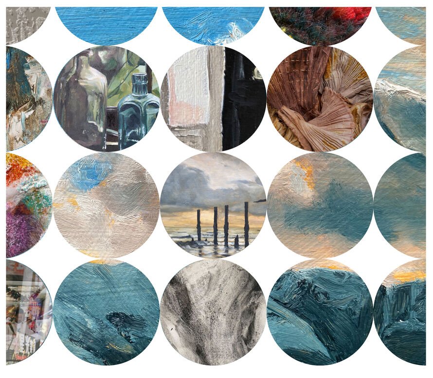 Collage of paintings.