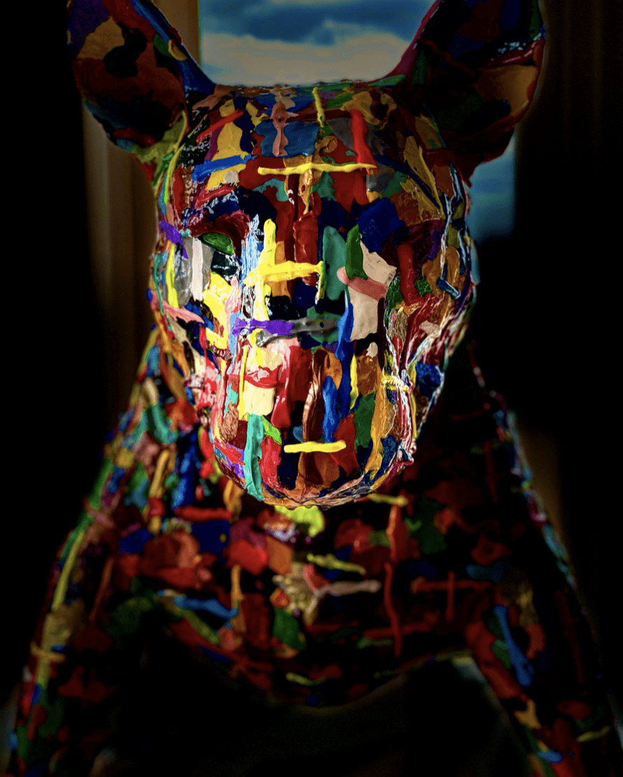 Colourful bear